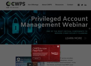 How cwps.com looks like on a tablet such as an iPad.