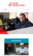 How cwservices.com looks like on a mobile device such as an iPhone.