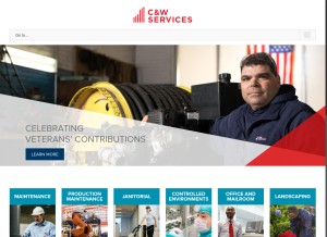 How cwservices.com looks like on a tablet such as an iPad.