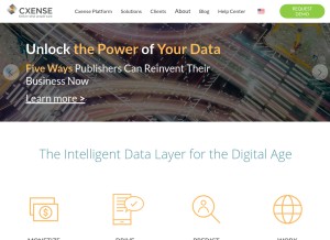 How cxense.com looks like on a tablet such as an iPad.