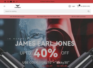 How cxsaber.com looks like on a tablet such as an iPad.