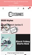 How cxsbands.com looks like on a mobile device such as an iPhone.