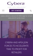 How cybera.net looks like on a mobile device such as an iPhone.