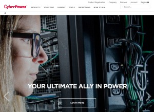 How cyberpowersystems.com looks like on a tablet such as an iPad.