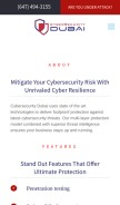 How cybersecuritydubai.ae looks like on a mobile device such as an iPhone.