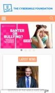How cybersmile.org looks like on a mobile device such as an iPhone.