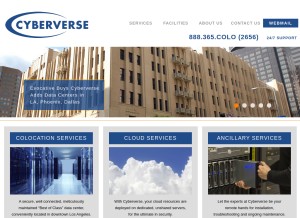 How cyberverse.com looks like on a tablet such as an iPad.