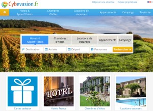 How cybevasion.fr looks like on a tablet such as an iPad.