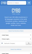 How cybo.com looks like on a mobile device such as an iPhone.