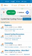 How cyclechat.net looks like on a mobile device such as an iPhone.