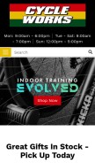 How cycleworksusa.com looks like on a mobile device such as an iPhone.