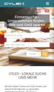 How cylex.de looks like on a mobile device such as an iPhone.
