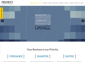 How cynergydata.com looks like on a tablet such as an iPad.