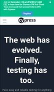 How cypress.io looks like on a mobile device such as an iPhone.