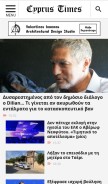 How cyprustimes.com looks like on a mobile device such as an iPhone.