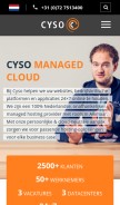 How cyso.net looks like on a mobile device such as an iPhone.