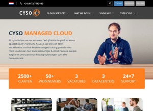 How cyso.net looks like on a tablet such as an iPad.