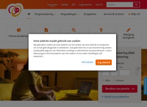 How cz.nl looks like on a tablet such as an iPad.