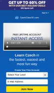 How czechclass101.com looks like on a mobile device such as an iPhone.