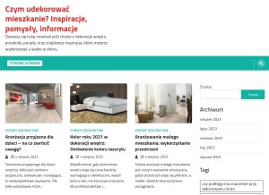 How czymdekorowac.pl looks like on a tablet such as an iPad.