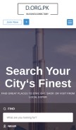 How d.org.pk looks like on a mobile device such as an iPhone.