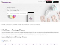 Desktop screenshot for babynamespedia.com