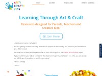 Desktop screenshot for artycraftykids.com