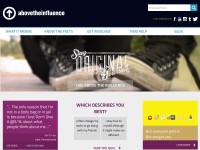 Desktop screenshot for abovetheinfluence.com