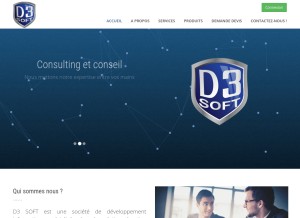 How d3soft.ma looks like on a tablet such as an iPad.