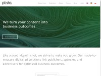 Desktop screenshot for plista.com