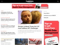 Desktop screenshot for healthdatamanagement.com