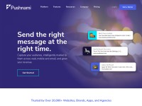 Desktop screenshot for pushnami.com