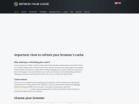Desktop screenshot for refreshyourcache.com