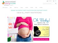 Desktop screenshot for personalizedpartyinvites.com