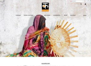 How da.kaarigarhandicrafts.com looks like on a tablet such as an iPad.