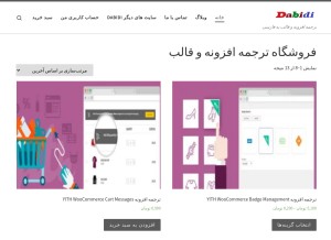 How dabidi.ir looks like on a tablet such as an iPad.