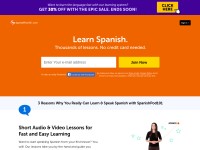 Desktop screenshot for spanishpod101.com