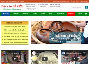 How dacsanbakien.com looks like on a tablet such as an iPad.