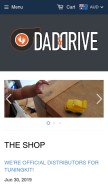 How dadanddrive.com looks like on a mobile device such as an iPhone.