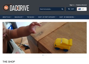 How dadanddrive.com looks like on a tablet such as an iPad.