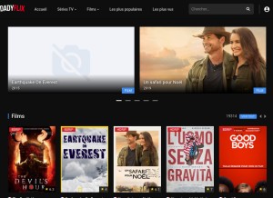How dadyflix.ws looks like on a tablet such as an iPad.