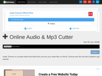 Desktop screenshot for audiotrimmer.com