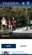 How daemen.edu looks like on a mobile device such as an iPhone.