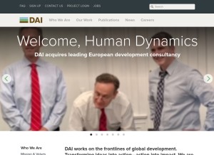 How dai.com looks like on a tablet such as an iPad.