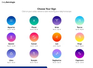 How dailyastrologie.com looks like on a tablet such as an iPad.