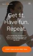 How dailyburn.com looks like on a mobile device such as an iPhone.