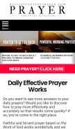 How dailyeffectiveprayer.org looks like on a mobile device such as an iPhone.