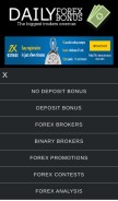 How dailyforexbonus.com looks like on a mobile device such as an iPhone.