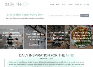 How dailylife.com looks like on a tablet such as an iPad.