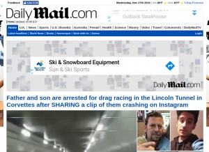 How dailymail.com looks like on a tablet such as an iPad.